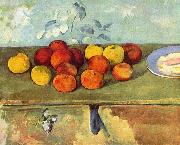 Paul Cezanne Stilleben mit apfeln und Geback oil